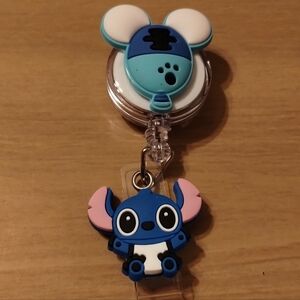 New Fun Nurse Doctor CNA Disney Stitch  Badge Reel